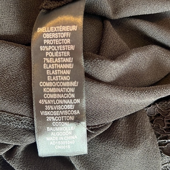 Vintage Style Black Blouse Lace Sleeves M - Picture 6 of 7